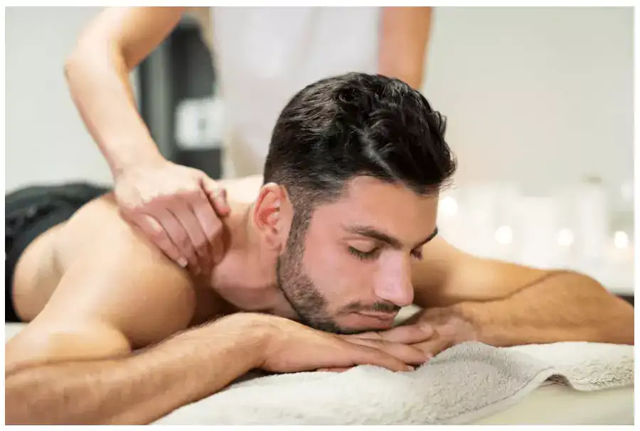 man ready for massage
